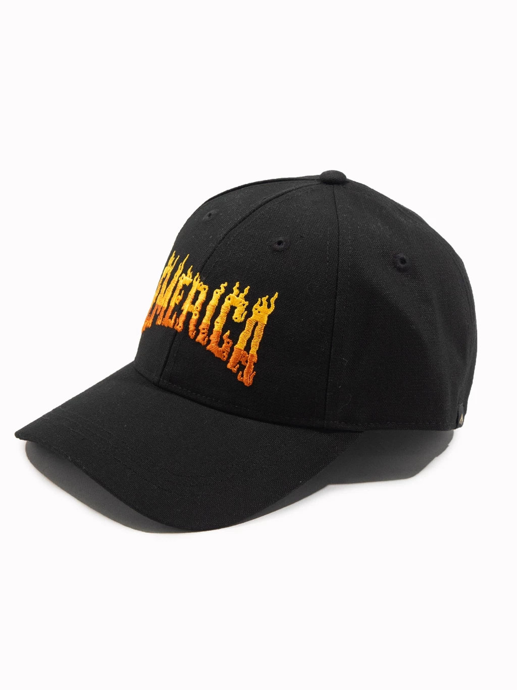 Emerica Gas Can Flame Logo Baseball Cap Black