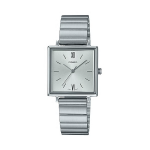 CASIO Standard รุ่น LTP-E155D-7BDF สายสแตนเลส สีเงิน สินค้าใหม่ ของแท้ รับประกันศูนย์ CMG