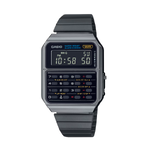 CASIO นาฬิกา เครื่องคิดเลข รุ่น CA-500WEGG-1BDF สีดำ สายแสตนเลส สินค้าใหม่ ของเเท้ รับประกันศูนย์ CMG