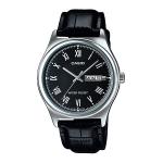 CASIO Standard รุ่น MTP-V006L-1BUDF สีดำ เลขโรมัน มีวันที่ สินค้าของเเท้