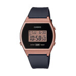 Casio นาฬิกาข้อมือ ผู้หญิง รุ่น LW-204-1ADF สาย สี ดำ กรอบ PINK GOLD สินค้าของเเท้ รับประกันศูนย์ CMG