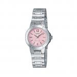 CASIO Standard รุ่น LTP-1177A-4A1DF สายสแตนเลส สีเงิน หน้าปัดชมพู สินค้าของแท้ รับประกันศูนย์ CMG