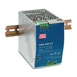 สวิทช์ชิ่งพาวเวอร์ซัพพลาย Meanwell NDR-480-24 ไฟเข้า 220VAC ไฟออก 24V 20A