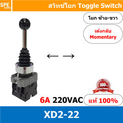 XD2-22 สวิทช์โยก ซ้าย-ขวา แบบไม่ล็อค Spring Return 6A 220VAC
