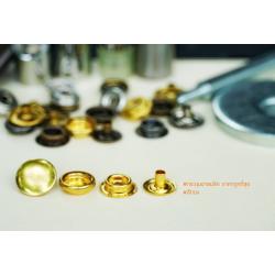 กระดุมแป๊ก 47L ขนาด 15 มิลลิเมตร เนื้อทองเหลือง สีทอง