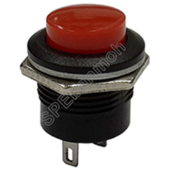 [ 5ชิ้น ] R13-507 สวิทช์กดติด-ปล่อยดับ (Momentary) OFF-(ON) 3A 250VAC สีแดง (Red)
