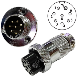 ปลั๊กเหล็ก 8 Pin ต่อสาย PL20-08 ขนาด 20มิล