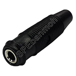 [ 3ชิ้น ] ปลั๊กกล้วย/บานานา BNN-325F เมีย นิกเกิล (Female Banana Socket) สีดำ / BLK