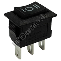 [ 5ตัว ] สวิทช์กระดก จิ๋ว 3ขา On-Off-On KCD5-103 3P สีดำ (Black)