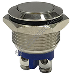 GQ16-F10-SL สวิทช์เหล็ก แบบหัวเรียบ กดติด-ปล่อยดับ