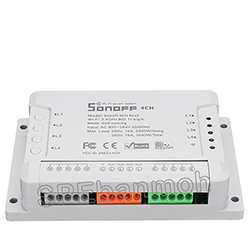 สวิทช์ไร้สาย (Remote Switch) รุ่นSONOFF-4CH Sonoff สมาร์ทสวิทช์ไร้สาย สั่งผ่านมือถือ 4 ช่อง 10A 2200W