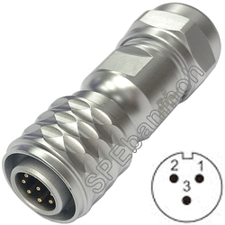 HF12-MW-03-ปลั๊กเหล็ก 12มิล 3พิน