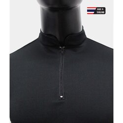เสื้อซิป ผ้าสายฝนไมโคร สีดำ ใส่สบาย ระบายเหงื่อได้ดี