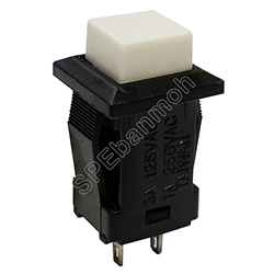 [ 5ชิ้น ] DS-431 สวิทช์ สี่เหลี่ยม กดติด-ปล่อยดับ (Momentary ON) OFF-(ON) สีขาว