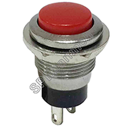 [ 5ชิ้น ] DS-318 สวิทช์กลม กดติด-ปล่อยดับ (Momentary) OFF-(ON) สีแดง