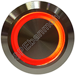 GQ22-11E-DZ สวิทช์เหล็ก กดติด-กดดับ 22มิล 220V RED