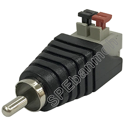 [ 1 ชิ้น ] MX-RCA-M ผู้ต่อสายแบบกด RCA แจ็คอาร์ซีเอตัวผู้ ปลั๊ก RCA สำหรับเข้าสาย ต่อสายสัญญาณ หัวแจ็ค ขั้วต่อแจ็คอะแดปเตอร์ สายลำโพงเสียงชาย แจ็ค RCA for CCTV Camera Monitor แจ็ค DC ดีซี RCA Connector Male