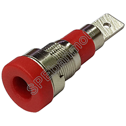 [ 3ชิ้น ] BDP-017 บานานาแจ็ค ติดแท่น (Banana Socket) Ø 4 mm N/A แดง (Red) บานานาแจ็ค Banana Jack ปลั๊กกล้วยติดแท่น Biding Post Mounting Type ปลั๊กก้วย ตัวเมีย ติดเเท่น Test Lead Socket ไบดิ้งโพส ปลั๊ก แจ็ค ไบดิ้งโพส ขั้วต่อทดลอง ปลั๊กตัวเมีย เดี่ยว แบบ ยึ