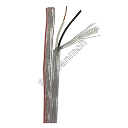 [ 1เมตร ] JSL-2049 ใส Clay สายสัญญาณไดนาคอม ชีลสเตอริโอ คู่ เงินใส Ø4mm (Dynacom Stereo Cable) JSL-2049