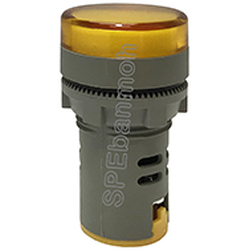 [ 1 ชิ้น ] AD16-22DS หลอดตู้คอนโทรล (Pilot Lamp) Ø22 mm (เกรด A) 380V สีเหลือง/YEL