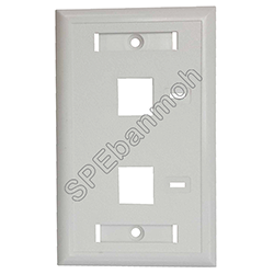 [ 3ชิ้น ] Blank Plate RJ45 เพลทสายแลน RJ45 ติดแท่น 2 ช่อง (RJ45 Panel)