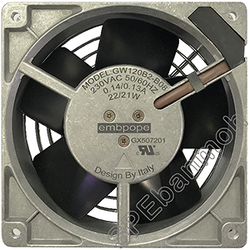 พัดลมระบายอากาศ (Axial Fan) GW120B2-B08 220V พัดลมระบายอากาศ Axial Fan พัดลมระบายอากาศ Sakaguchi พัดลมระบายอากาศแบบลูกปืน พัดลมสี่เหลี่ยม พัดลมเหลี่ยมดำ พัดลมระบายเครื่อง พัดลมระบายความร้อน พัดลมอุตสาหกรรม พัดลม FAN Fan case computer