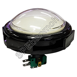 PBS-40 สวิทช์ตู้เกมส์ใหญ่ DC 12V (Big Bulb button switch) ∅25mm 12VDC 16A 250VAC สีขาว (White)