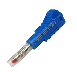 [ 2ชิ้น ] ปลั๊กกล้วย/บานานา (Banana plug )แบบสปริง BNN-013 สีน้ำเงิน / BLU