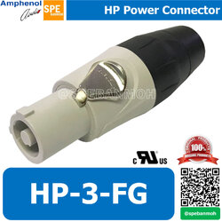 HP-3-FG Amphenol ปลั๊ก Power Con แอมฟินอล หัว พาวเวอร์คอน ตัวผู้ Male หัวต่อ Power Con Amphenol รุ่น HP-3-FG ของแท้ By เอสพีอี บ้านหม้อ SPE Banmoh