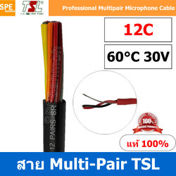 [ 1 เมตร ] สายมิกเซอร์ TSL MULTI-PAIR สายมัลติคอร์ ( สายมัลติแพร์ ) TSL แบบ 12 CH ต่อสัญญาณเสียงในระบบเสียงกลางแจ้ง PA SYSTEM Features - 24 AWG shielded lines low oxygen copper