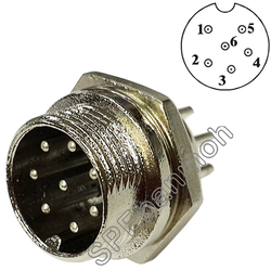 [ 1ชิ้น ] PL16-PM-06 ปลั๊กเหล็ก 16mm ผู้ติดแท่น Male คอนเน็คเตอร์เหล็ก Metal Connector PL16 Connector ปลั๊กเหล็ก 6P ผู้ติดแท่น 6พิน ขั้วเสียบไฟฟ้า ขั้วต่อไฟฟ้า ปลั๊ก แจ็ค ขั้วต่อเหล็ก 16มิล ปลั๊กต่อลอย ปลั๊กไฟ ขั้วต่อสาย ขั้วต่อคอนเน็คเตอร์