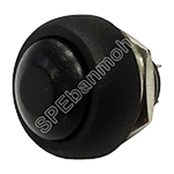 [ 3ชิ้น ] PBS-33B สวิทช์กดติด-ปล่อยดับ (Pushbutton switch) ∅12mm 1A 250VAC สีดำ (Black)