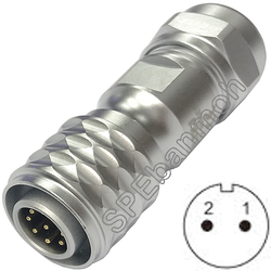 HF12-MW-02-ปลั๊กเหล็ก 12มิล 2พิน