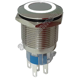 GQ19-11E-DZ สวิทช์เหล็ก กดติด-กดดับ 220V WHT