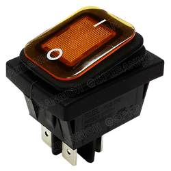 [ 1 ชิ้น ] RL2P-21N 24V เหลือง Yellow RLEIL Rocker Switch Switch RL2P RL2P-21 RL2P-21N สวิทช์กระดกกันน้ำ Waterproof Switch ON-OFF With Lamp 16A 220V สวิทกันน้ำ Water Proof Rocker Switch สวิต เปิดปิด กันน้ำ สวิตกันน้ำ สวิตช์กันน้ำ waterproof Switch On Off