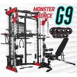 สมิทแมชชีน Smith Machine Monster Force G9 Premuim ระดับ USA ม้า202+แผ่นหุ้มยาง50kg