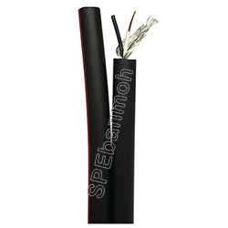 [ 1เมตร ] JSL-2049 ดำ Black สายสัญญาณไดนาคอม ชีลสเตอริโอ คู่ ดำ Ø6mm (Dynacom Stereo Cable) JSL-2049-6MM