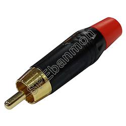[4ชิ้น] RCA-256 ปลั๊ก RCA (RCA Plug) ตัวผู้ Ø6mm ดำ2 แดง2