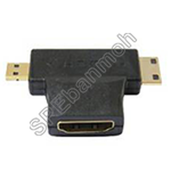 ปลั๊กแปลง HDMI HDMI Adaptor-003 ปลั๊กแปลง HDMI Female-Micro HDMI-Mini HDMI