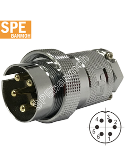 [ 1 ชิ้น ] GX30-PWK-06 6P ผู้ต่อสายเกลียวใน