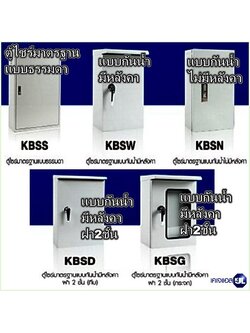 ตู้ไซด์แบบรุ่นธรรมดา แบบกันน้ำมีและไม่มีหลังคา / แบบกันน้ำมีหรือไม่มีหลังคาฝา2ชั้น WALL MOUNTING CABINET (KJL) รุ่น KBSS, KBSW, KBSN, KBSD, KBSG, KBSQ, KBSR series