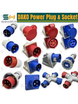 ปลั๊กเพาเวอร์ / POWER PLUG AND SOCKET (DAKO) HT series, HTN series, HTB series, HTPZ series, HTX series, HBN series, DKN series, กล่องปลั๊กกระจายไฟ A06M series, A10M series, A12M series, A24M series, A38M series, B06M series, B11M series, LVN series