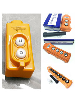 สวิทช์เครน (ทั้งชนิดธรรมดา และ ชนิดกันน้ำ) HOIST PUSH BUTTON SWITCHES RAIN PROOF (TEND) รุ่น THS series แบบต่อตรงและแบบผ่านแม็ค, THS-8 series