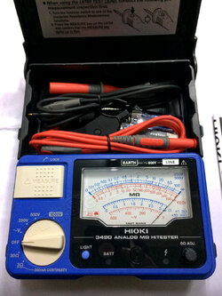 เมกะโอห์มมิเตอร์ (แบบเข็ม) รุ่น 3490 Analog МΩ Hitester (HIOKI)