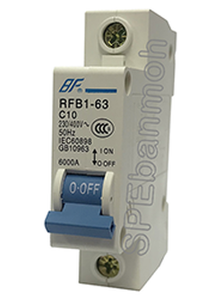 [ 1ชิ้น ] RFB1-63 1P 32A เบรกเกอร์ 6kA Type C เบรกเกอร์ลูกย่อย ลูกย่อย 1P เบรกเกอร์กันไฟเกิน BF เซอร์กิต เบรกเกอร์ RFB1-63 1P 32A เบรกเกอร์ปิด-เปิดไฟAC เบรกเกอร์ไฟบ้าน เบรกเกอร์ติดรางปิกนก เบรกเกอร์ติดรางดินเรียล