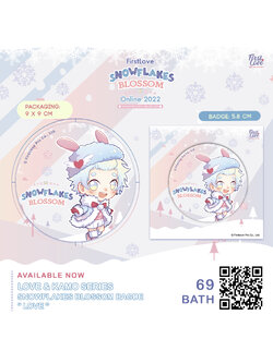 SNOWFLAKES BLOSSOM BADGE LOVE | เข็มกลัดพลาสติก