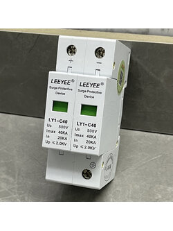 อุปกรณ์ป้องกันฟ้าผ่า DC Surge และไฟกระชาก surge protection device 40KA (LEEYEE) LY1-C40 2P 500V, LY1-C40 DC 3P 800V, LY1-C40 DC 3P 1000V