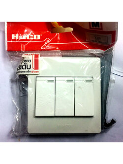 ชุดสวิทช์แบบลอย (สีขาว) / Surface Switch Full Set (White) (HACO) M3N-D11