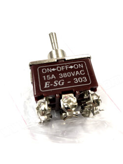 ท็อกเกิ้ลสวิทช์ Toggle switch สีน้ำตาล9ขาสกรูสามสลับสวิทช์ รุ่น E-SG-303 ON OFF ON 15A 380V โวลต์สีน้ำตาล, E-SG-1021 2ขั้ว ON OFF 15A 250VAC, E-SG-1322 6ขั้ว ON-OFF-ON 15A 250VAC
