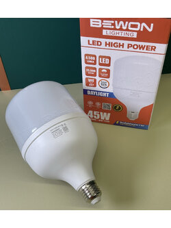 หลอด BULB High Power LED ขั้ว E27 แสงเดย์ หรือ แสงวอร์ม (BEWON) รุ่น ขนาด 25W, 35W, 45W, 55W, 65W